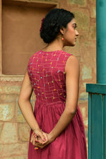 Lush Rust Pink Wrap-around Dress