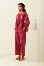 Aurelia Rust Pink Drop Shoulder Top