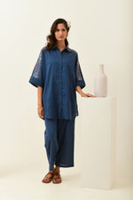 Soul Blue Boxy Fit Long Shirt