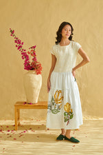 Sia Ivory Smocked Dress