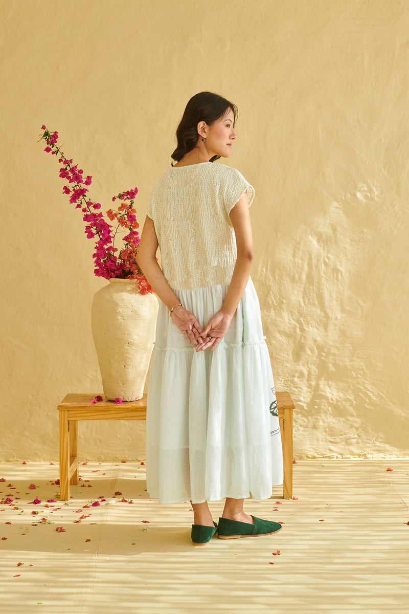 Sia Ivory Smocked Dress