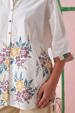 June White Pixel Boxy Shirt