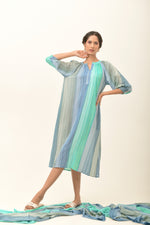 Plush Aqua Blue Raglan Sleeve Dress