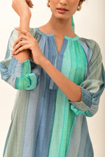 Plush Aqua Blue Raglan Sleeve Dress