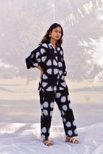 Black Clamp Dyed Pants
