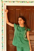 Nova Green Embroidered Top