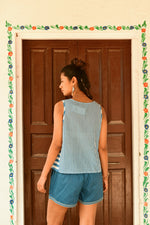Coco Blue Embroidered Shorts