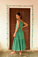 Zuri Green Embroidered Dress