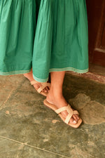 Zuri Green Embroidered Dress
