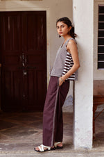 Glide Brown Embroidered Pants