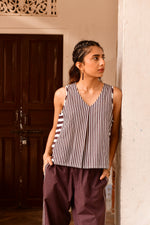 Vaya Brown Stripe Top