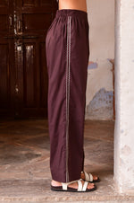 Glide Brown Embroidered Pants