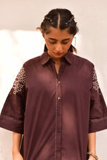 Sobo Brown Embroidered Shirt