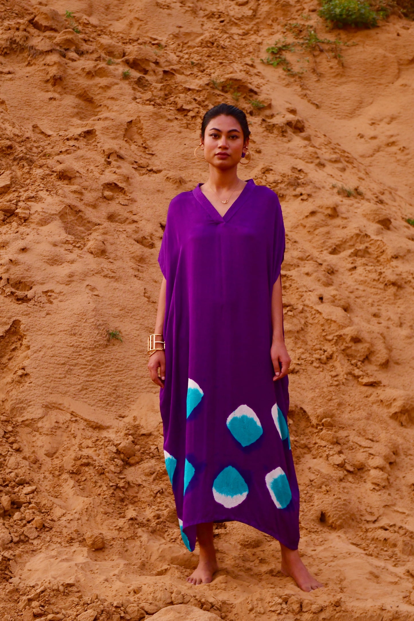 Elysian Purple Tie-Dye Kaftan