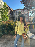 Aurelia Yellow Drop Shoulder Top