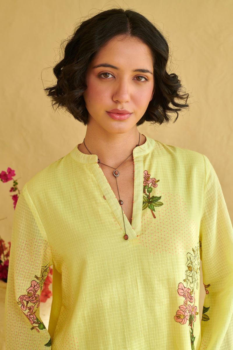 Lumi Yellow Bell Sleeve Dress