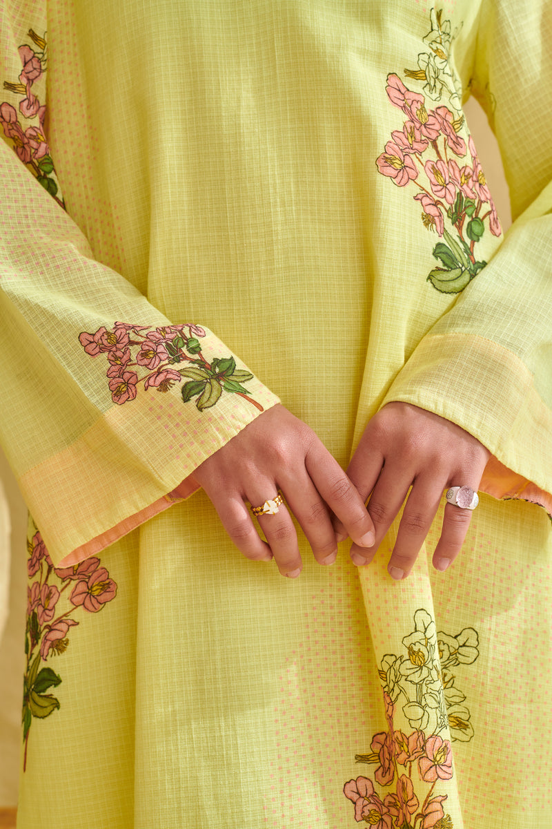 Lumi Yellow Bell Sleeve Dress