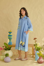 Raavi Blue Midi Dress