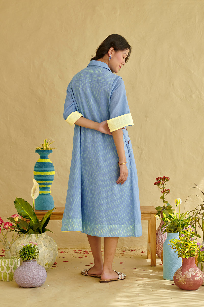 Raavi Blue Midi Dress
