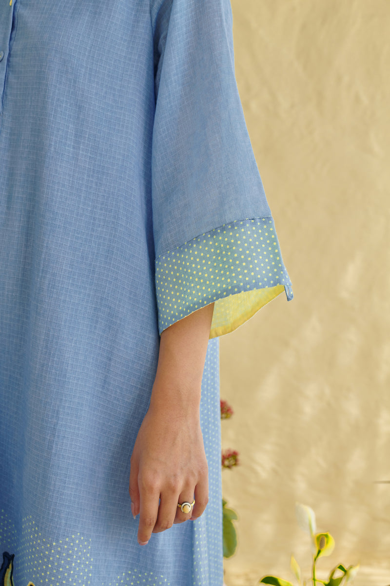 Raavi Blue Midi Dress