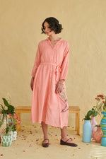 Dune Peach Dress with Belt