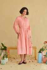 Dune Peach Dress with Belt