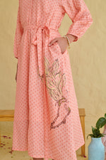 Dune Peach Dress with Belt