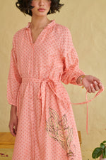 Dune Peach Dress with Belt