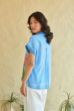 Ziva Blue Boxy Top
