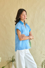 Ziva Blue Boxy Top