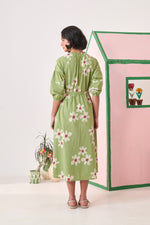 Dune Olive Pixel Midi Dress