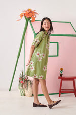 Raavil Olive Pixel  Short Shirt