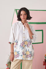 June White Pixel Boxy Shirt