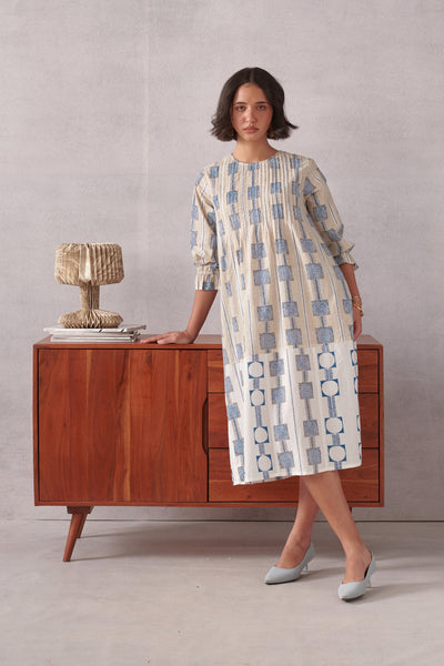 Stacy Striped Pintuck Dress