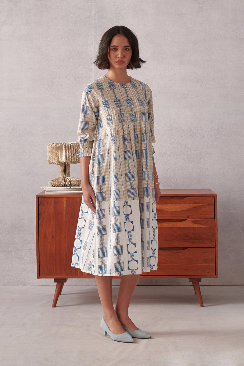 Stacy Striped Pintuck Dress