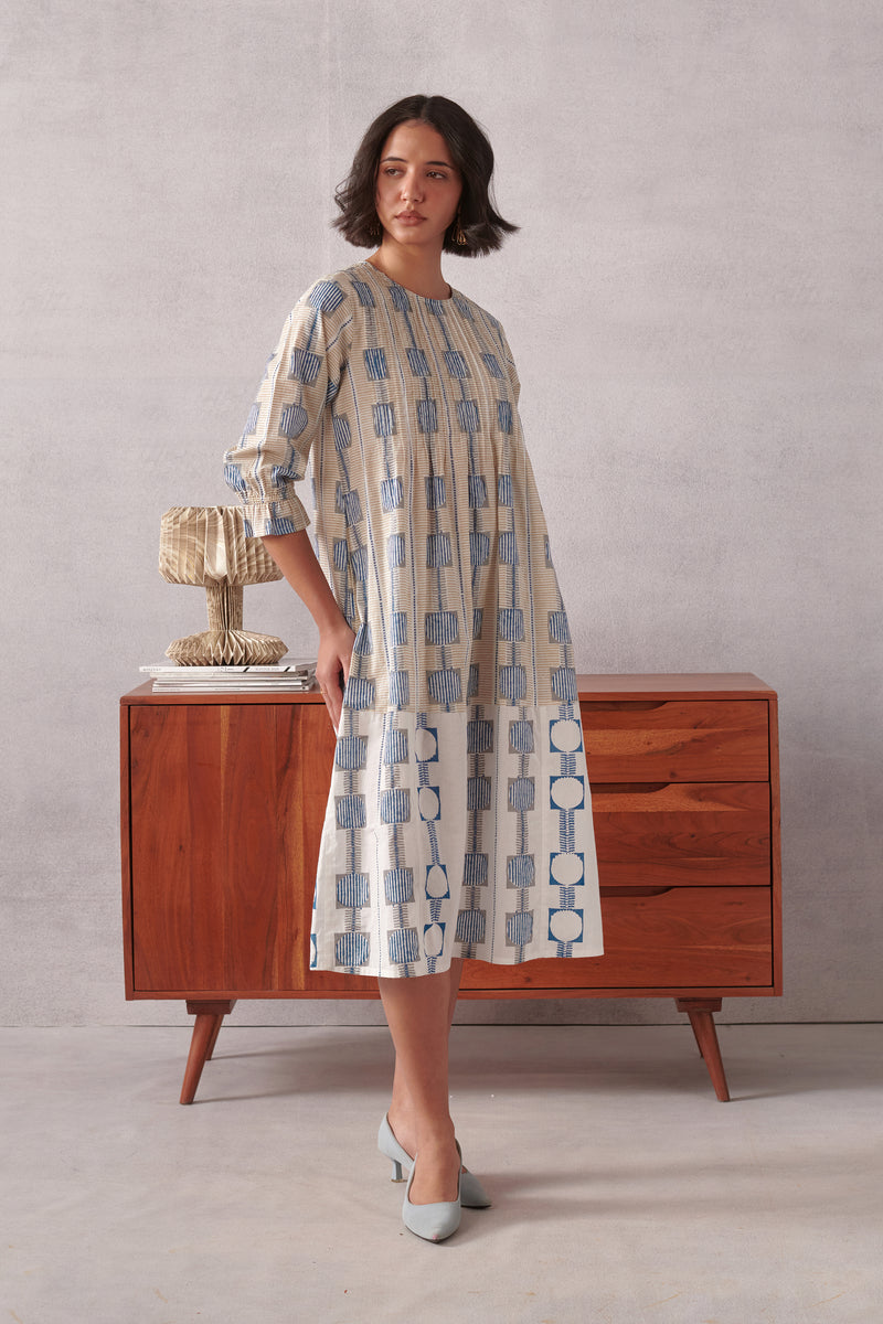 Stacy Striped Pintuck Dress