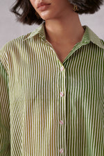 Elio Green Striped Everyday Shirt