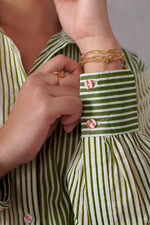 Elio Green Striped Everyday Shirt