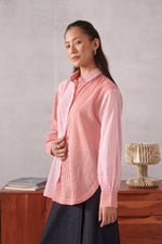 Elio Coral Pink Striped Everyday Shirt