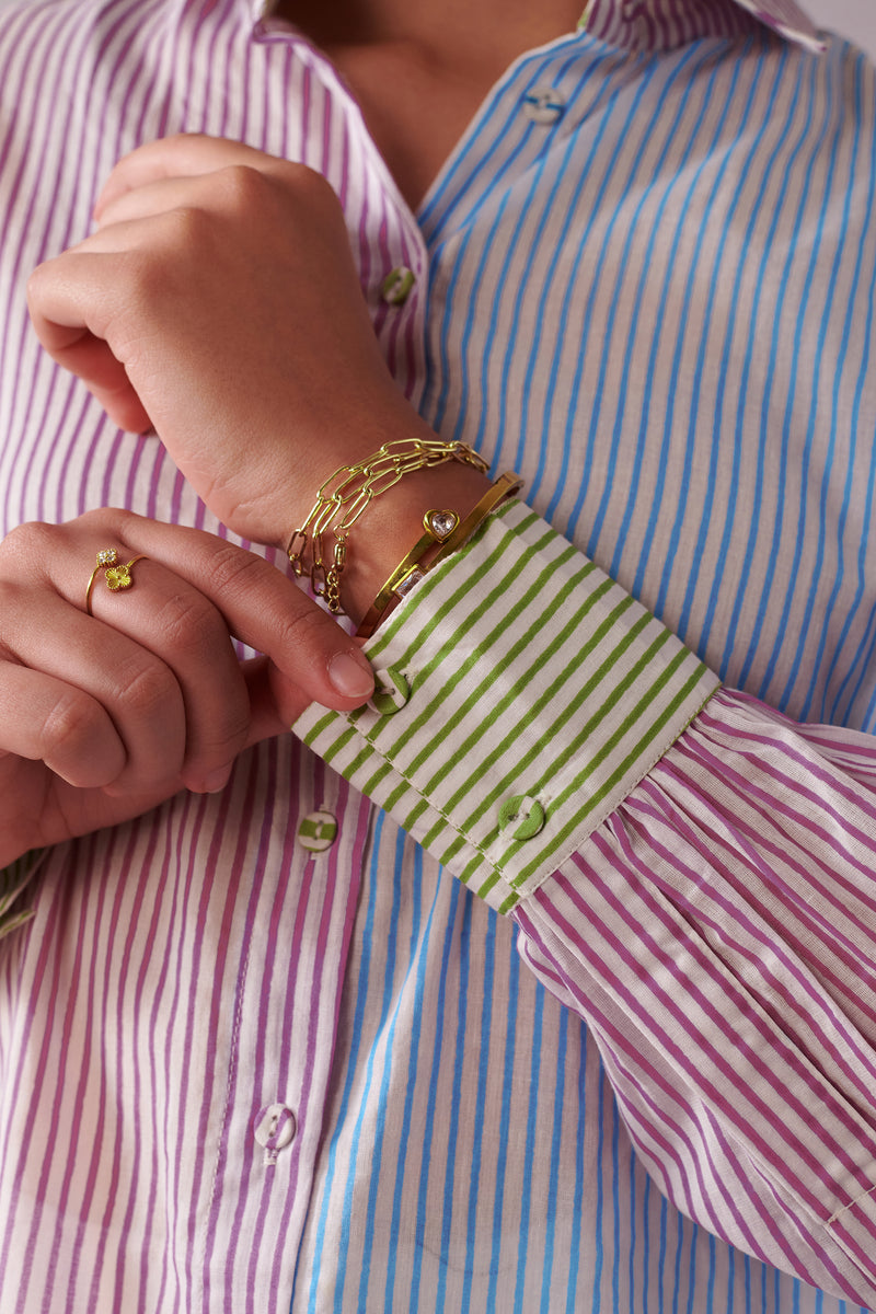 Elio Blue Pink Striped Everyday Shirt