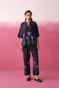 Mystic Purple Noir Kaftan Top