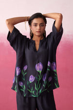 Mystic Purple Noir Kaftan Top