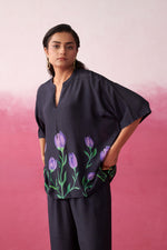 Mystic Purple Noir Kaftan Top