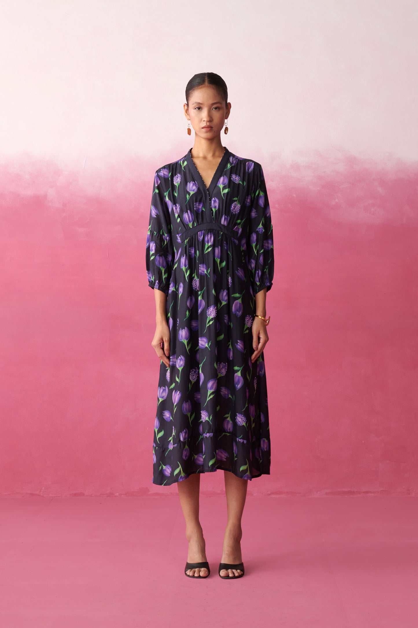 Aura Purple Tulip Garden Dress