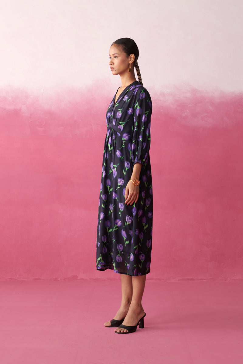 Aura Purple Tulip Garden Dress