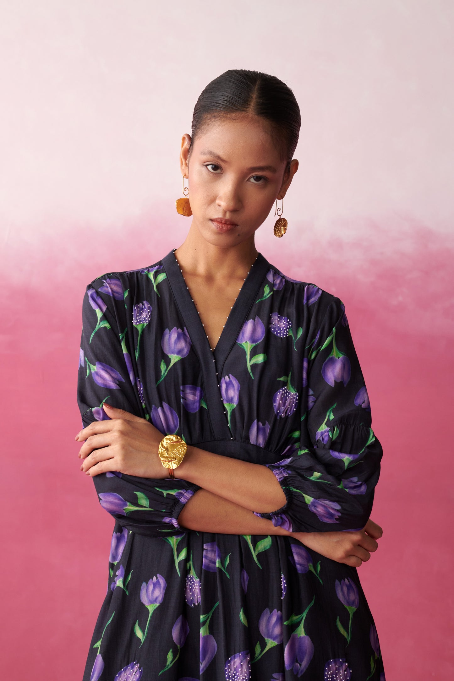 Aura Purple Tulip Garden Dress