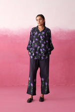 Glide Purple Noir Straight Pants