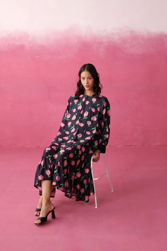 Kara Blush Tulip Garden Dress