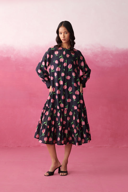 Kara Blush Noir Dress