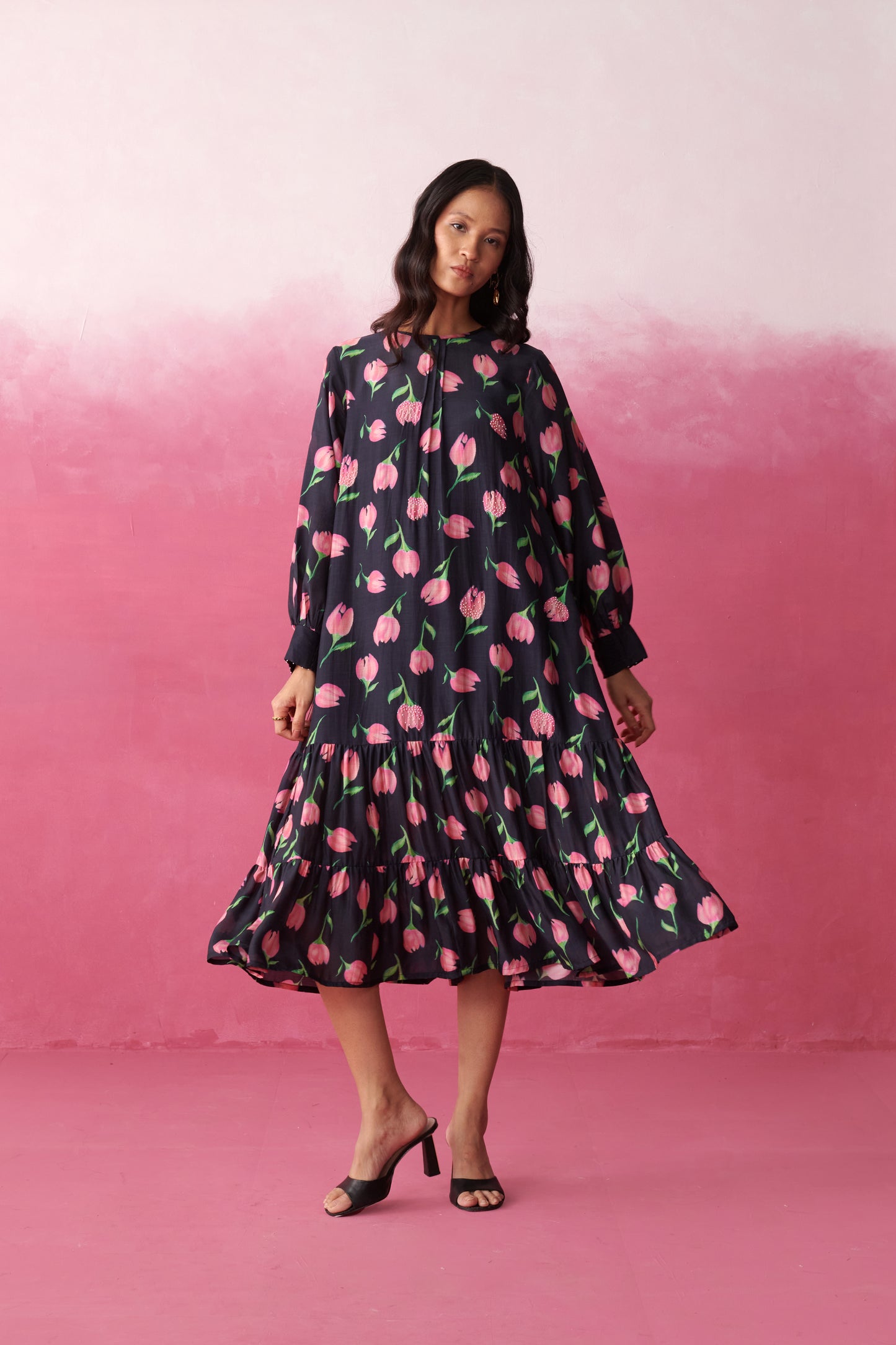 Kara Blush Noir Dress